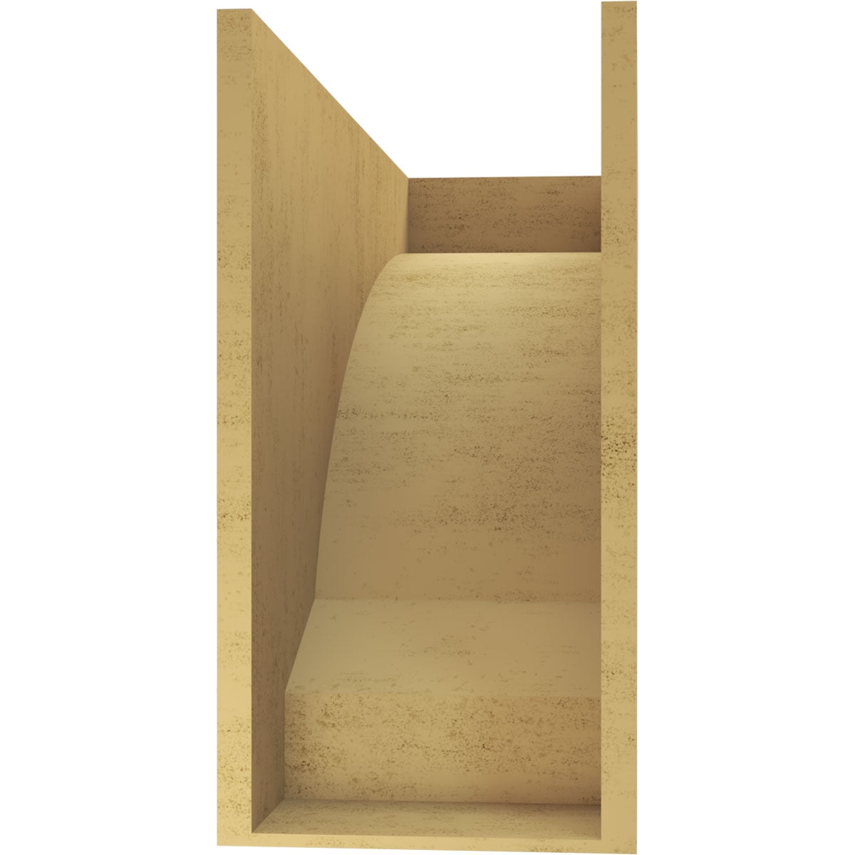 12"W x 36"D x 24"H Classic Moab Rough Cedar Woodgrain TimberThane Corbel, Primed Tan