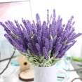 thumbnail image 3 of Fake Flowers Promotion Sale! Nomeni Artificial Fake Lavender Plastic Plant Flowers Home Garden Wedding Decor, Home Decor Clearance Sale Purple, 3 of 4