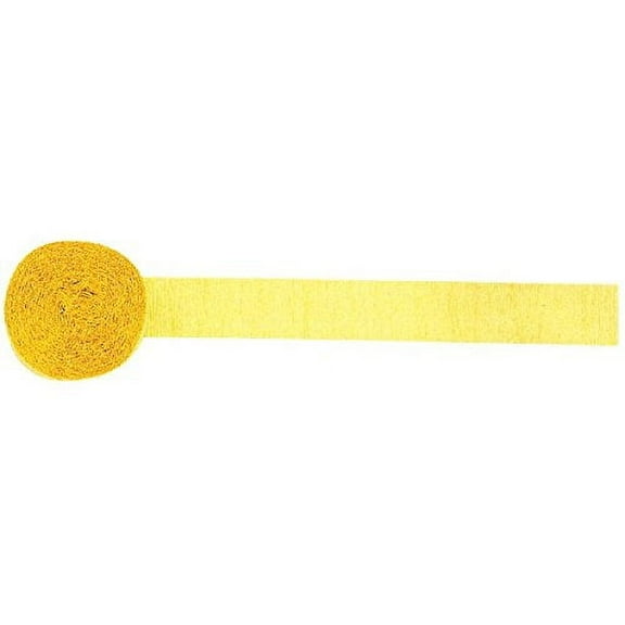 Cheery Sunshine Solid Crepe Streamers Roll, 81', Yellow