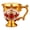 H, variant on Shetay Retro Metal Wine Cups with Handle, Royal Chalices Medieval European Style Embossed Drinking Cups Gemstone Cups Party Favors