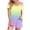 Pink, variant on Fashion 2 Piece Outfits for Women Gradient Casual Home Two-piece V-neck Top With Pocket Shorts Set