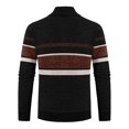 thumbnail image 5 of TFEOQRY Men's New Color Blocked Knit Cardigan Casual Long Sleeve Sweater Jacket Black, 5 of 8