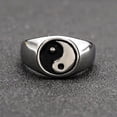 thumbnail image 2 of de Hombre Vintage Signet Tai Plata 13 号 Sunnimix Anillo de dedo retro Tai Chi, 2 of 8