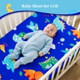 thumbnail image 6 of JISEN 3-Piece Colorful Dinosaurs Crib Bedding Set, 6 of 7