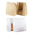 thumbnail image 3 of CSChome Kraft Paper Bread Bags Kraft Paper Bread Bags 50Pcs Toast Food-Grade Kraft Bread with Clear Window Bread Packaging for Bakery Food-grade Bread Bags, 3 of 6