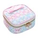 thumbnail image 1 of Bolsa de almacenamiento de servilleta sanitaria bordada de malla Bolsa cuadrada cosmética con cremallera para viajes al aire libre y oficina (rosa degradado), 1 of 6
