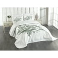 thumbnail image 3 of Ambesonne Guitar Quilted Bedspread Set 3 Pcs, Rock Star Lifestyle, King Size, Pale Grey White, 3 of 5