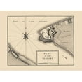 thumbnail image 2 of Collot 14x11 Gold Ornate Wood Framed with Double Matting Museum Art Print Titled - Fort Niagara New York Plan - Collot 1796, 2 of 4