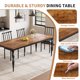 thumbnail image 4 of Towallmark Mesa de Comedor de 70,9 Pulgadas para 8 Personas, Mesa de Cocina Rectangular de Granja con Patas Resistentes, Mesa de Comedor Larga de Madera para Cocina, Sala de Estar, Marrón, 4 of 6