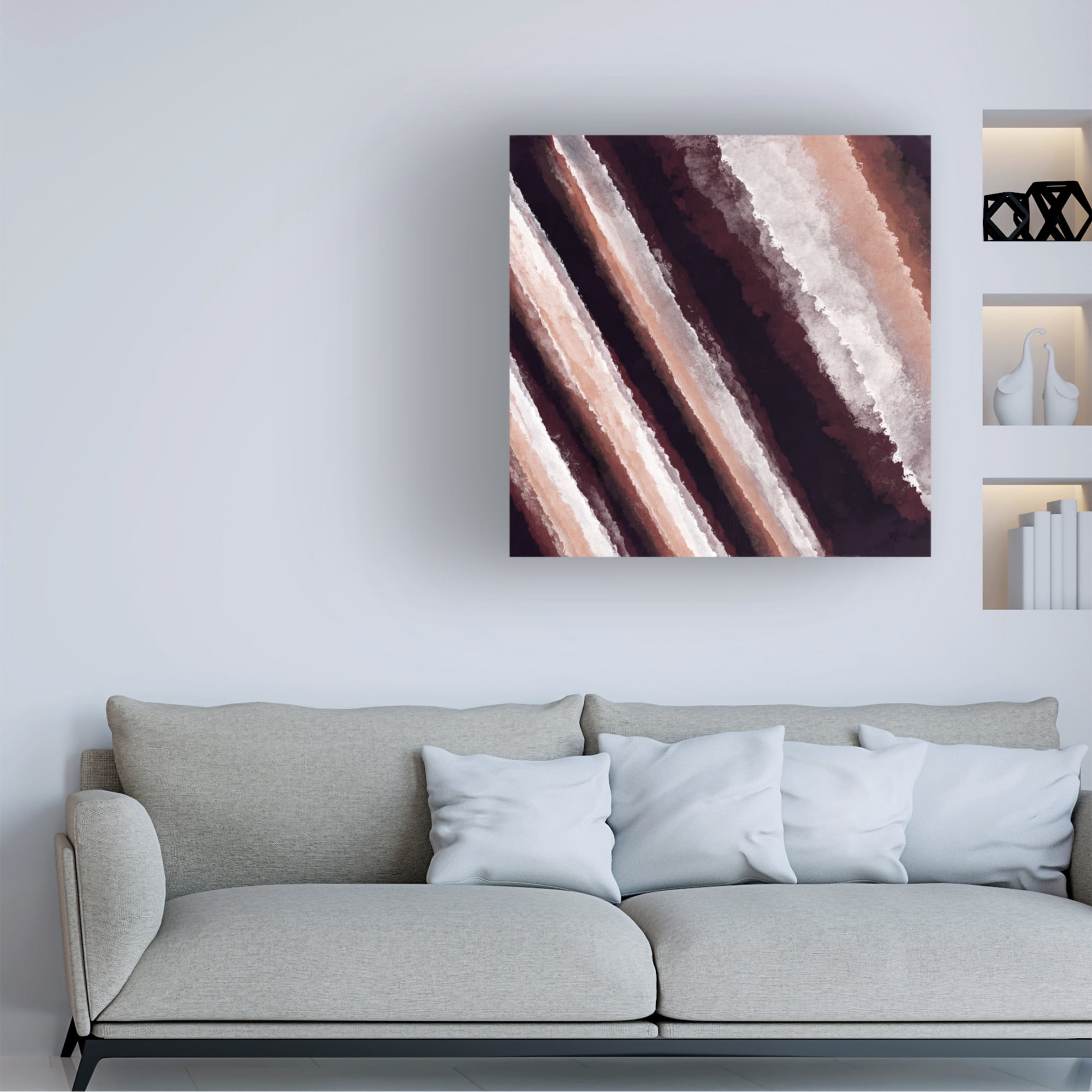 Trademark Fine Art Emel Tunaboylu Brown Abstract 2 Canvas Wall Art