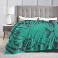 thumbnail image 5 of XMXY Fleece Throw Blanket for Couch, Tiger Texture Pattern Green Black Lightweight Plush Fuzzy Cozy Soft Bed Blankets and Throws for Sofa, 40"x30" inches, 5 of 8