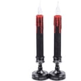thumbnail image 1 of Velas con llamas de color ámbar para decoración de fiestas festivas y de terror Velas parpadeantes con purpurina dorada, 1 of 7