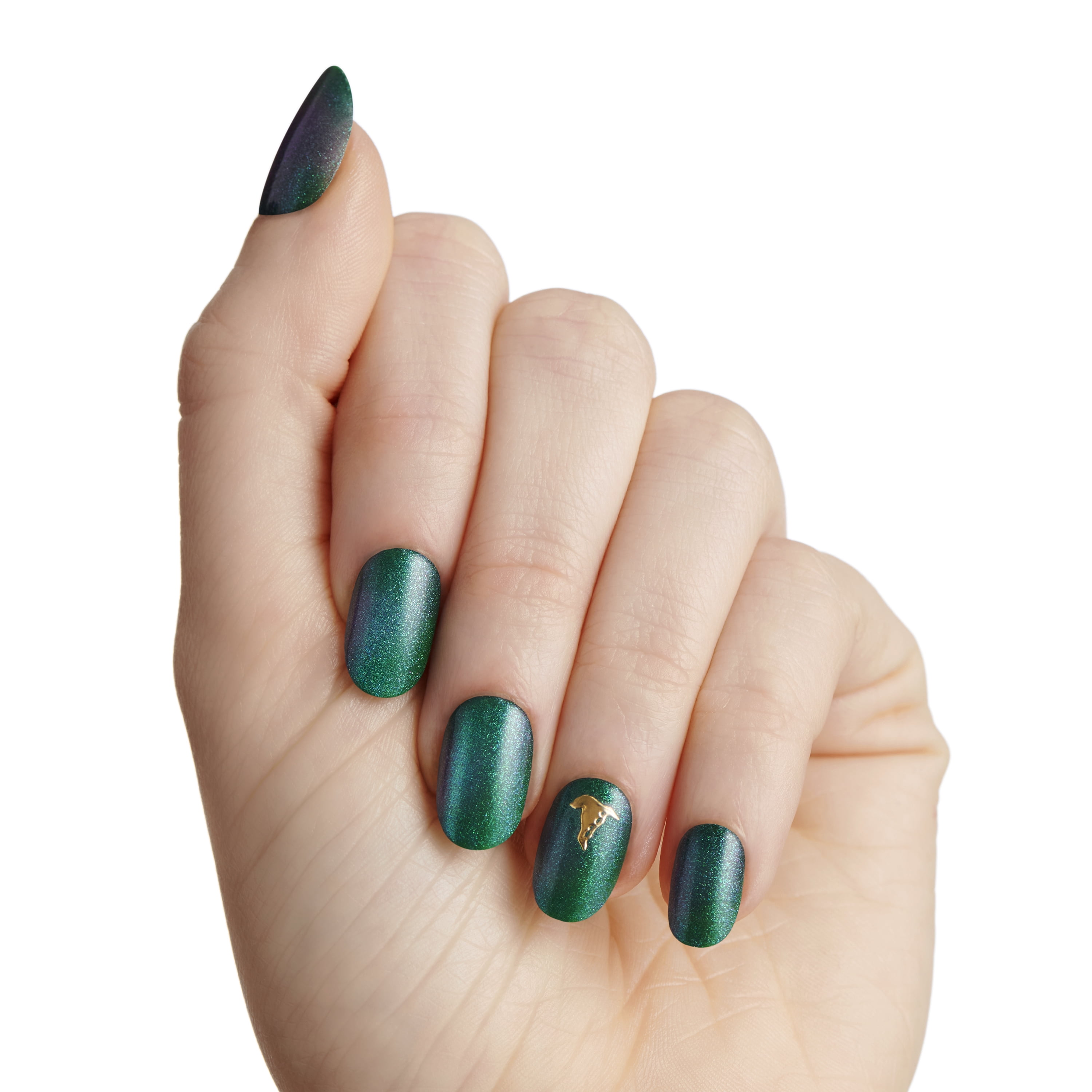 Kiss Impress Nail - Wicked - Une histoire en deux parties - Court - Vert - 30 ongles
