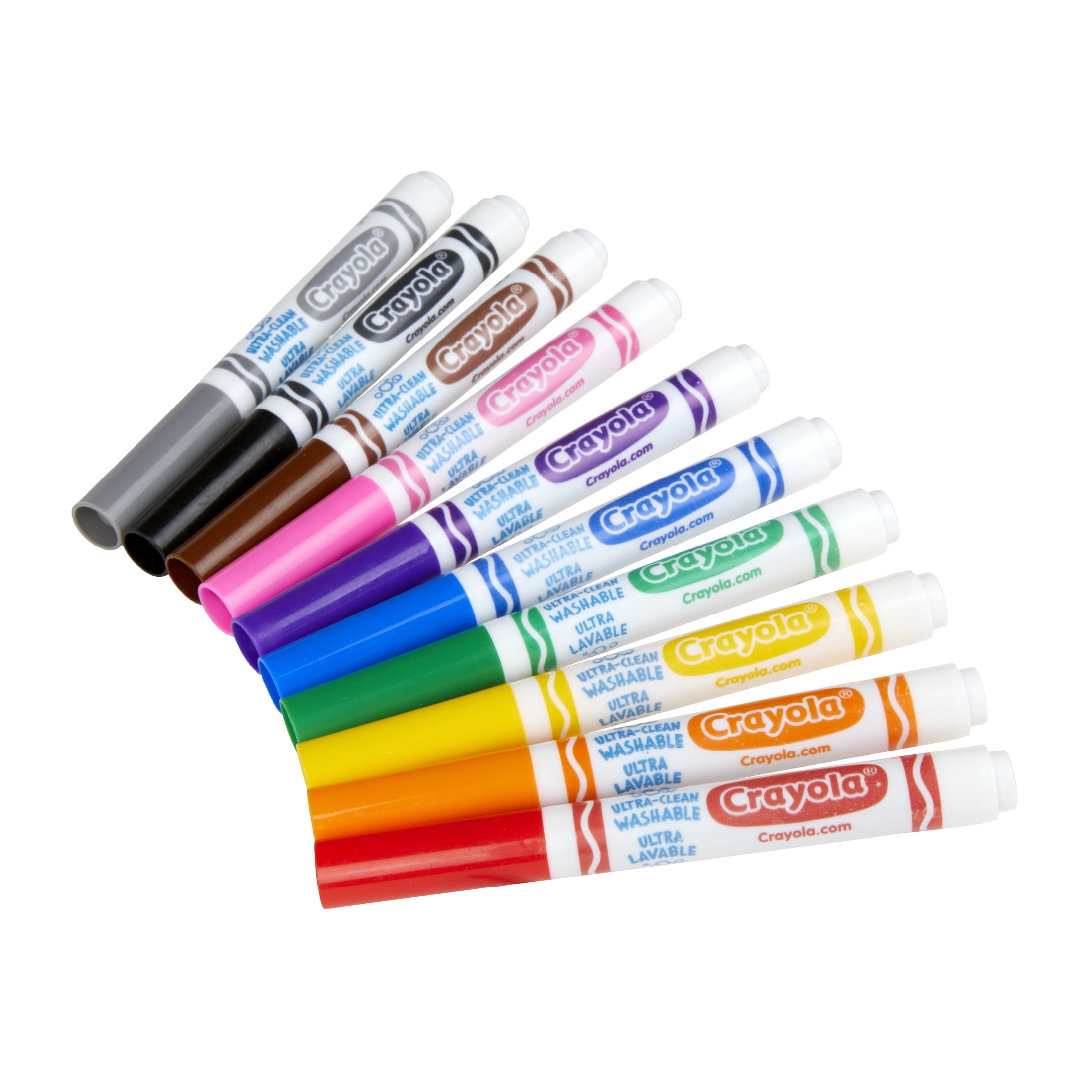 Crayola Ultra-Clean Washable Broad Line Markers, 10 Ct, Back to School Supplies, Classroom Essentials for Teachers, Gift, 3+