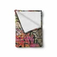 thumbnail image 2 of Urban Graffiti Soft Flannel Fleece Blanket, Wild Style Complex Creative Surreal Worlds of Graffiti Comics and Paintings, Cozy Plush for Indoor and Outdoor Use, 60" x 80", Multicolor, by Ambesonne, 2 of 6