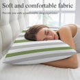 thumbnail image 6 of Green Grey Stripe Pillow Covers 24x36 Inch Cal King Size, Modern Farmhouse Vertical Striped Decorative Pillowcase with Zipper, Microfiber Breathable Pillowcases for Sofa Bed Living Room, 6 of 9