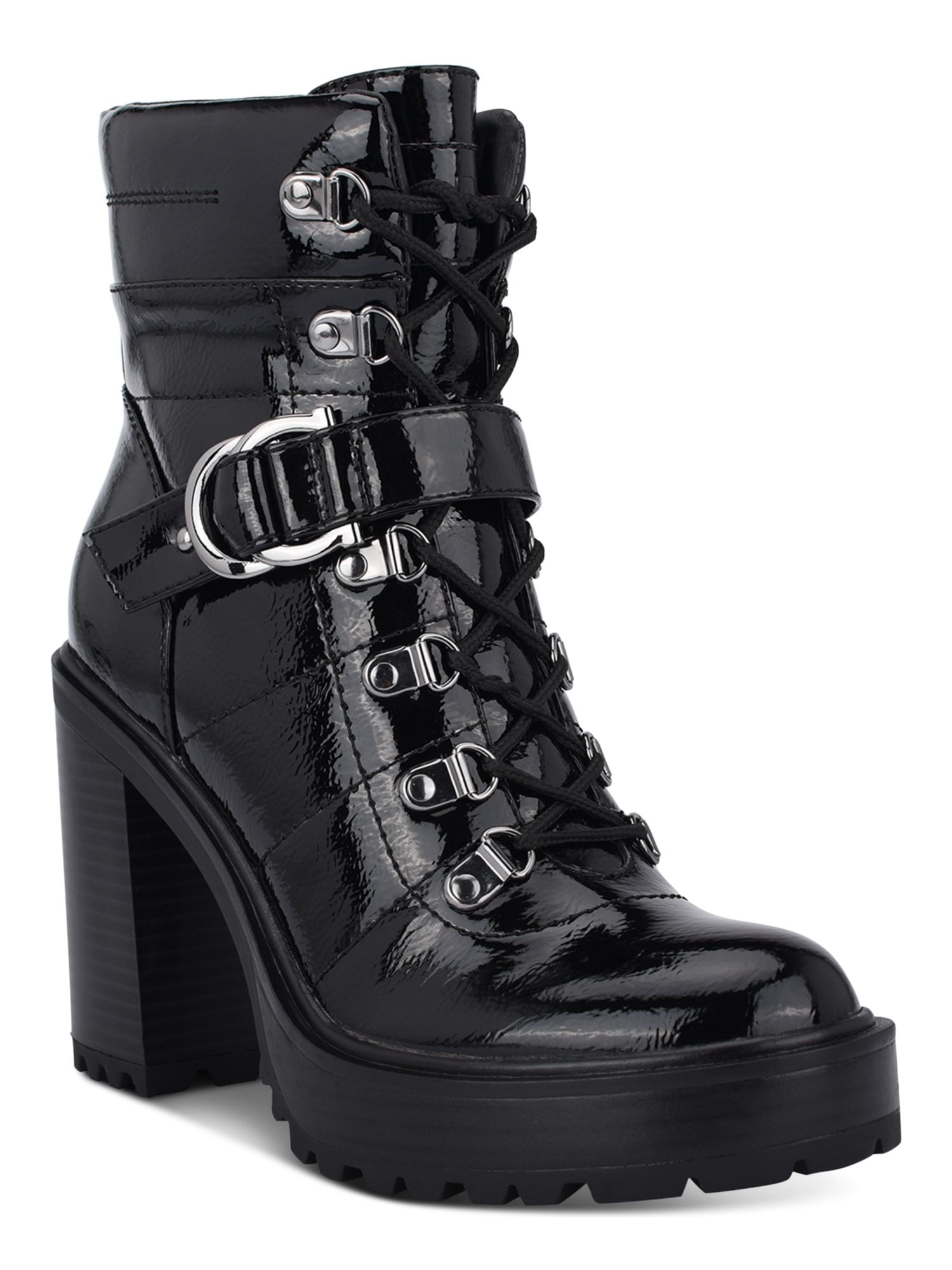 Black Combat Boots Buckles