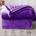 thumbnail image 4 of Astarin Purple Fleece Throw Blanket for Couch&Bed - Lightweight Soft & Warm Plush Fuzzy Cozy Blankets for Fall Winter Spring, 50x60 inches, 4 of 8