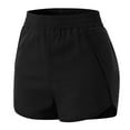 thumbnail image 4 of MRULIC shorts for women Womens Workout Shorts Elastic Waist Running Pockets Sport Pants Black + XL, 4 of 8