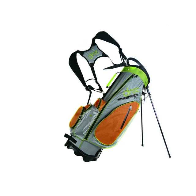 Droc - Nikki Sac de Golf avec Support pour Adulte 2.0 (Noir_orange_argent)