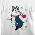 thumbnail image 2 of Let's Play Bowser with a Doll, Stars and Logo on White Short Sleeve Adult T-Shirt-Medium, 2 of 4