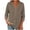 *Khaki, variant on VBVC Women's Cotton Linen 3/4 Sleeve Tunic Top , Ladies' V Neck Henley Pullover Blouse , Soft Comfortable Daily Work Tee For Women, *Khaki , Large