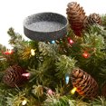 thumbnail image 4 of 24" Flocked Artificial Christmas Double Candelabrum w/35 Multicolored Lights, 4 of 10