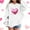 White, variant on Girls Heart Graphic Hoodie White, Kids Valentine Pullover Sweatshirt Soft Stretchy with Metallic Print 3-14 Years,Size 3-4 T