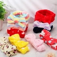 thumbnail image 7 of 24 Pack Spa Headband Bow Hairband Facial Makeup Women Face Wash Adjustable Skincare Headbands Flannel Towel Soft Head Wraps for Women Shower Washing Face(Stylish Pattern), 7 of 7