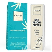 Onsen Secret Professional Nail Buffer 1pk, Ultimate Shine Nail Buffing Block with 3 Way Buffing Methods, Smooth & Shine After Onsen Nail Filer, Compact Purse Size Manicure Tools for Optimum Nail Care