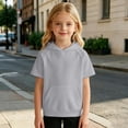 thumbnail image 4 of Boys Short Sleeve Hoodie Kids Summer Pullover Shirt with Pocket Lightweight Short Sleeve Hoodie, 4 of 4