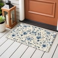 thumbnail image 4 of 2x3 Ft Entryway Area Rug, Botanicals Flower Kitchen Rug Runner Washable Floor Mat, Blue Wildflower Garden Motifs Floral Non Slip Indoor Door Mat Throw Carpet for Bathroom Living Room Bedroom, 4 of 8
