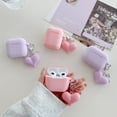 thumbnail image 6 of Pink Heart Earphone Case For AirPods 4 3 2 1 Pro2 Cover Silicone Shockproof Coque For AirPods Pro 2 2nd 4th 3rd Cases With Hook, 6 of 8