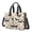 Dachshund and Floral Cream Pattern, variant on Bichon Frise and Flowers Pink Pattern Canvas Messenger Tote Bag, Nurse Handbag with Multi Pockets & Removable Strap, Large Capacity Gifts for Birthday Christmas Thanksgiving