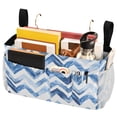thumbnail image 2 of Ryvnso Bedside Caddy Blue Watercolor Bedside Storage Bag Hanging Organizer, 2 of 8