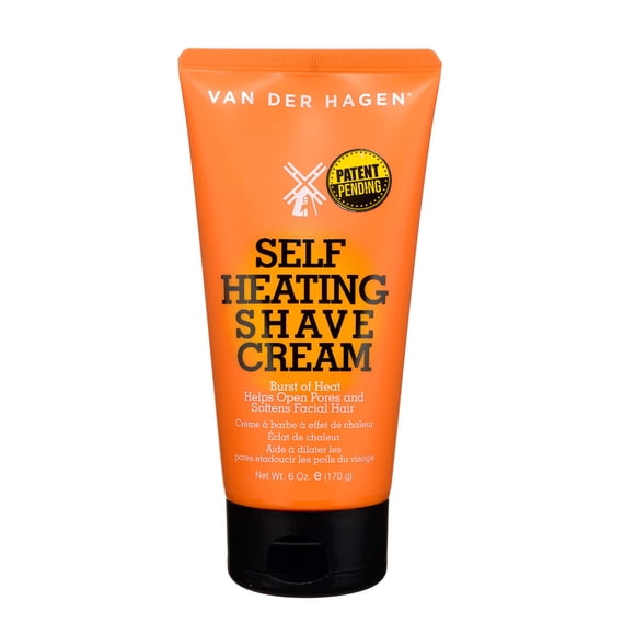 Crema de afeitar autocalentable Van Der Hagen - Explosión de calor abre los poros y suaviza la barba de 6 oz