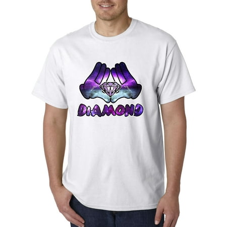 - 024 - Unisex T-Shirt Diamond Rock Galaxy Hands Holding