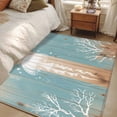 thumbnail image 4 of Coastal Jellyfish Area Rugs 3'x5', Washable Small Throw Rugs for Living Room Bedroom, Summer Coral Ocean Vintage Wood Indoor Outdoor Rug Non-Slip Low Pile Carpet Runner Reversible Floor Mats, 4 of 8