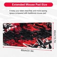 thumbnail image 6 of Gaming Mouse Pad, Extended Mouse Pad 31.5x15.7inch XXL Large Big Computer Keyboard Mouse Mat Desk Pad with Non-Slip Base and Stitched Edge for Home Office Gaming Work (Black Red), 6 of 6