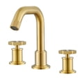 thumbnail image 1 of Ancona Industria Widespread Hexagonal Two-Handle 3-Hole Bathroom Faucet in Brushed Titanium Gold, 1 of 5