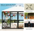 thumbnail image 5 of Jocisland 11x8.5x8.5 FT Pavilion Styled Greenhouse with Clear Panels Double Swing Doors, 6 FT Wall Height Hybrid Polycarbonate Greenhouse Greenhouse Kit, Greenhouses for Outdoors, Sunroom Black, 5 of 8
