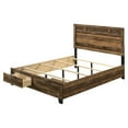 thumbnail image 3 of ACME Morales Storage Eastern King Bed in Rustic Oak, 3 of 5