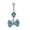 Lake Blue, variant on Zirconia Bow Belly Button Ring Navel Nail Jewelry Body Piercing Navel Ring-Gold