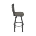 thumbnail image 4 of 870 Hadleigh 30" Swivel Bar Stool with Pewter Finish and Graph Chalice Seat and Back, 4 of 5