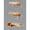 thumbnail image 7 of Bathr accessories Toilet non perforated tissue holder Creative wooden kitchen paper roll holder Storage rack toilet accessories (20x12x10.8cm B), 7 of 7