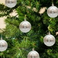 thumbnail image 6 of HomeDM Christmas Balls Ornaments 6Pcs Hanging Pendant Xmas Balls Christmas Tree Wreath Decoration 6cm/2.36" White Shatterproof Plastic Decorative for Xmas Tree Holiday Party Wedding Decor, 6 of 6