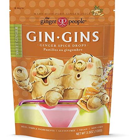 The Ginger People Gin Gins Drops  Ginger Spice  3.5 Ounce