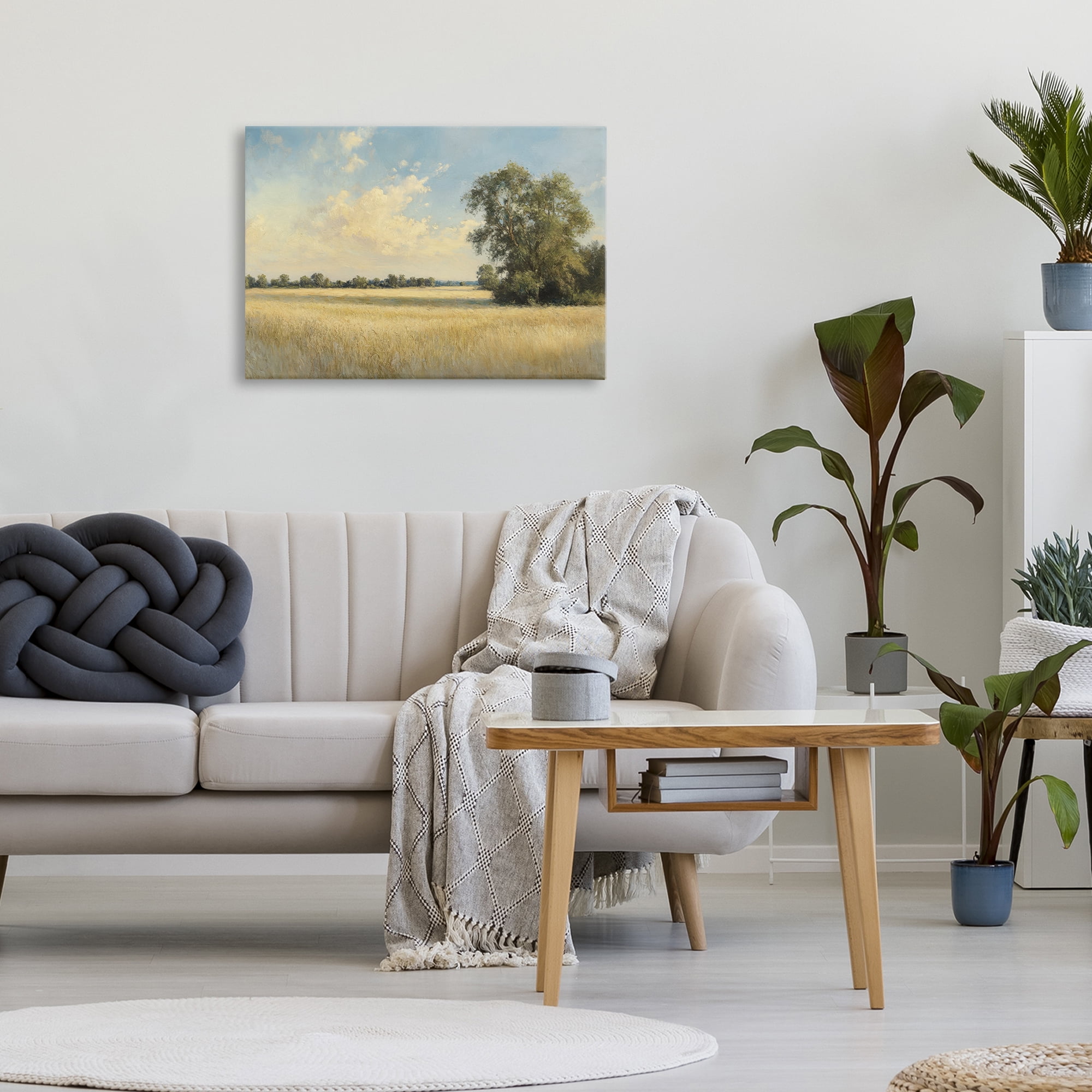 Stupell Industries Serene Wheat Field at Noon Canvas Wall Art, design by Petal Prints Design