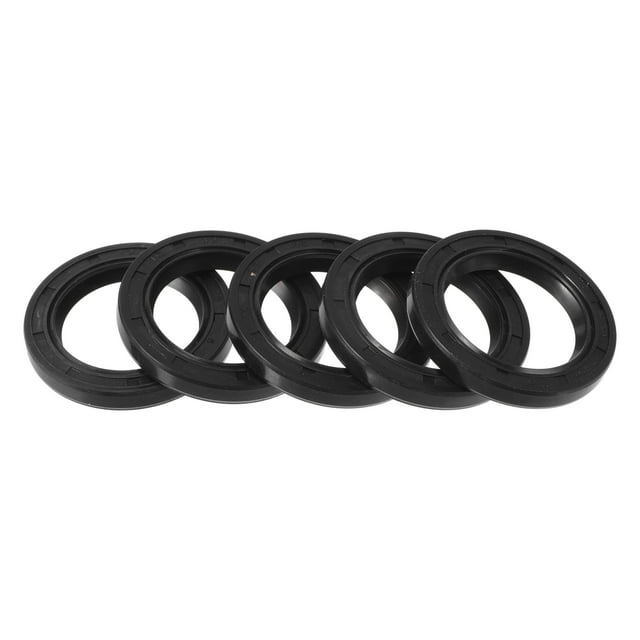 Sello de Aceite Universal TC Doble Labio con Resorte de Acero Anillo Sello de Eje Rotativo 32x45x6mm Alta Presión Caucho NBR Negro 5 Pcs