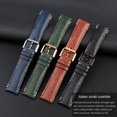 thumbnail image 5 of Correa de reloj de piel italiana negra y azul de 20 mm para IWC Pilot Mark Rolex Longines L2 L3 L4 Correa de grano de lichi suave para reloj de hombre, 5 of 5